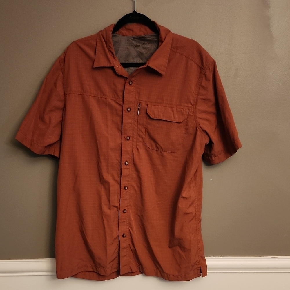 Eddie Bauer Brown Casual Button Down Shirt